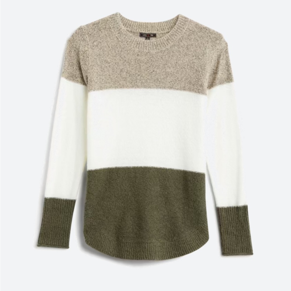 Lety & Me Whitney Colorblock long sleeve Sweater